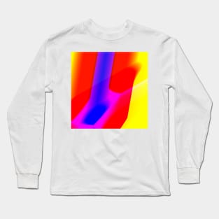 red yellow blue abstract texture Long Sleeve T-Shirt